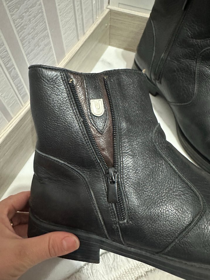 Erkek Siyah klasik Deri Tokalı Bot - Görsel 2