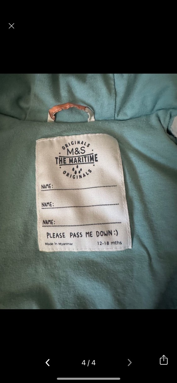 Bebek Erkek Beyaz Desenli Şişme Mont - Görsel 4