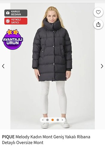 Siyah Kadın Midi Kaban - Görsel 3