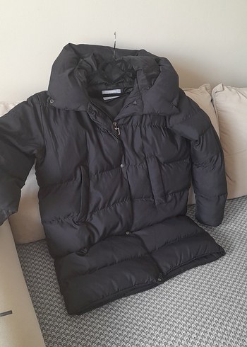 Siyah Kadın Midi Kaban - Görsel 7