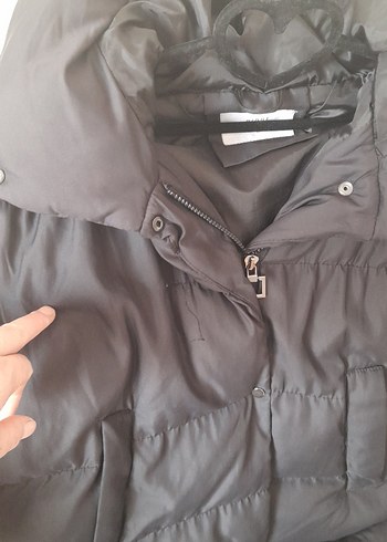 Siyah Kadın Midi Kaban - Görsel 8