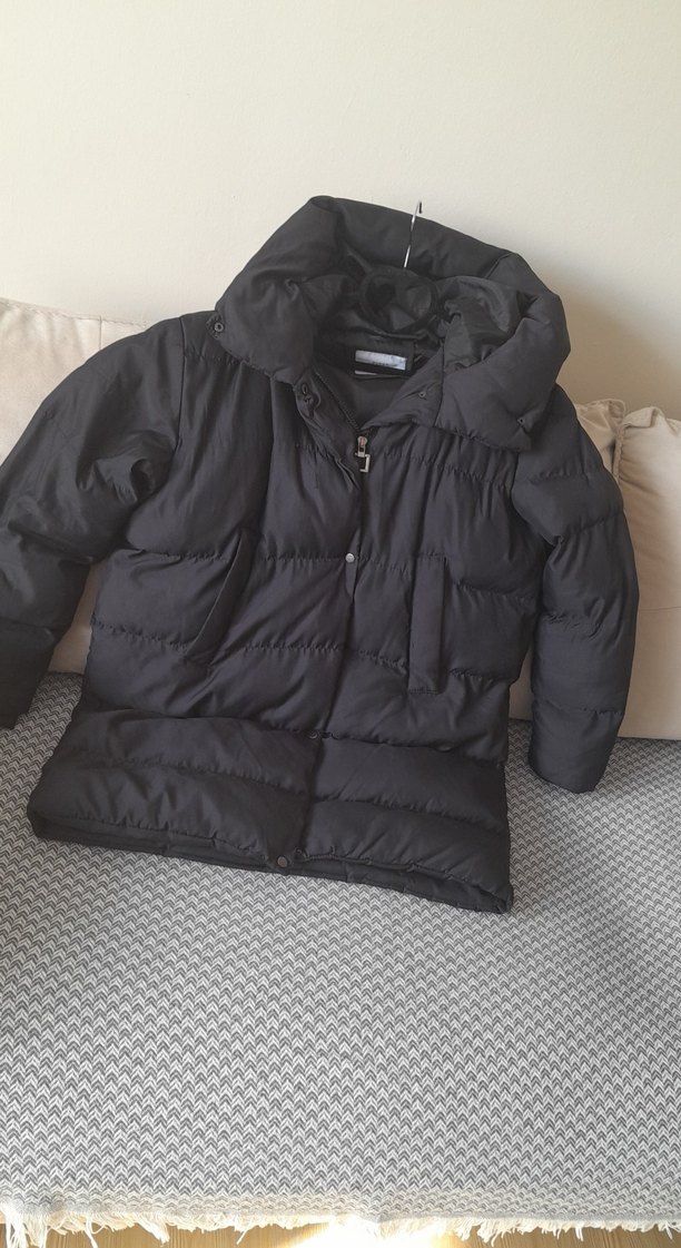 Siyah Kadın Midi Kaban - Görsel 4