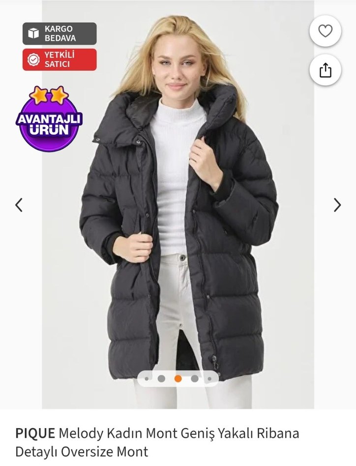 Siyah Kadın Midi Kaban - Görsel 2