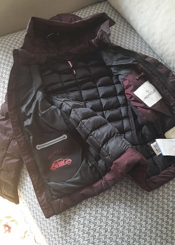 Bordo kız çocuk Midi Kışlık Fermuarlı Mont - Görsel 4