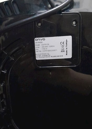 Gri Onvo Havalı Fritöz - Görsel 7
