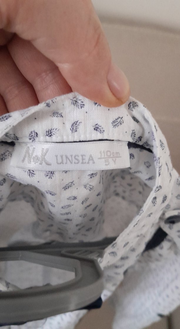 Erkek Çocuk Beyaz Desenli Papyonlu Gömlek - Görsel 4