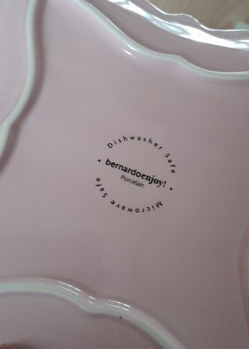 Pastel Renkli Beyaz Seramik kelebeki Tabaklar - Görsel 5