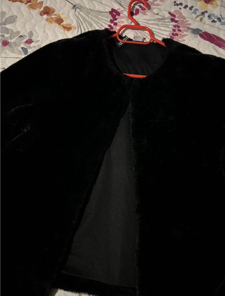 H&M Siyah Peluş Kaban — görsel 2/7