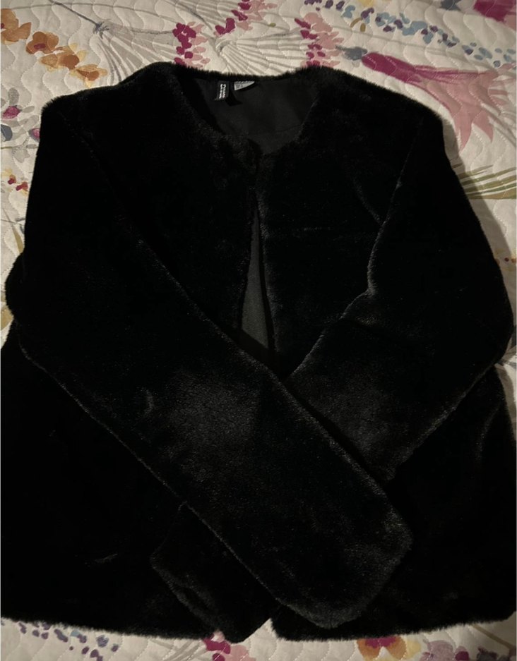 H&M Siyah Peluş Kaban — görsel 6/7