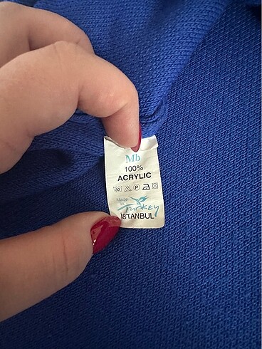 universal Beden mavi fermuarlı kazak