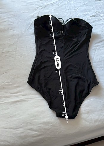 Düğmeli Siyah Midi Kadın Mayo - Görsel 6