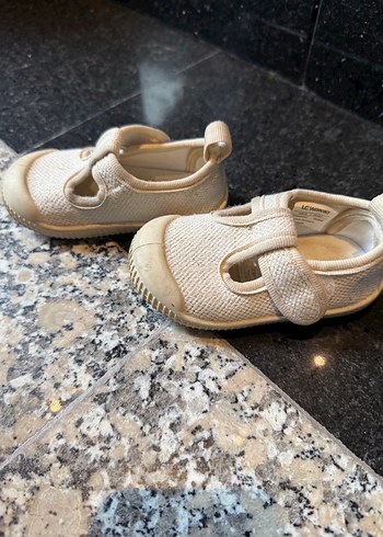 20 Beden Kız Bebek İlk Adım Beyaz Ayakkabı
