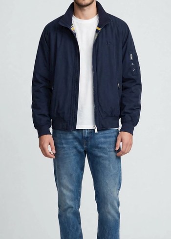 Zara Lacivert Sehir Stili Bomber Ceket