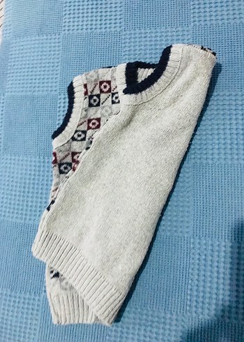 9-12 Ay Beden gri Renk V yaka örme bebek süveter