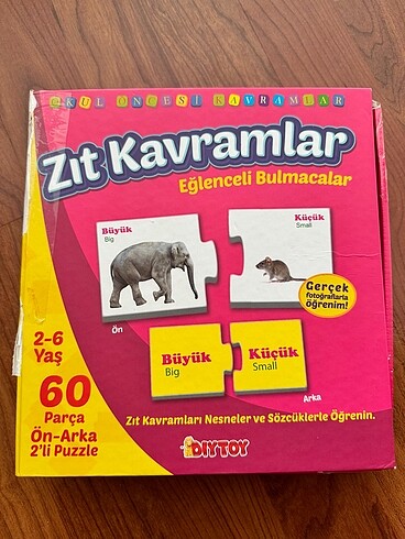 Zıt kavramlar kutu oyunu