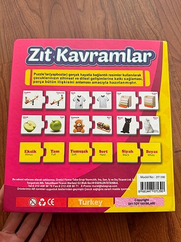 Zıt kavramlar kutu oyunu