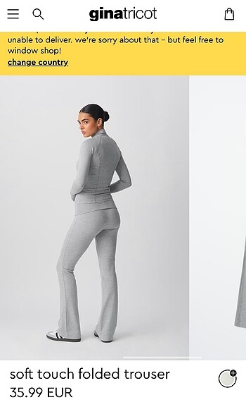 Bershka ginatricot beli katlamalı gri flare tayt xs