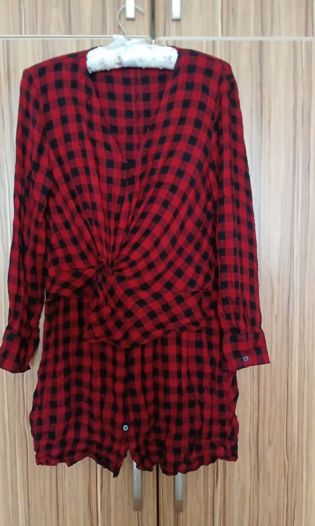 ekose desenli zara  elbise - Görsel 2