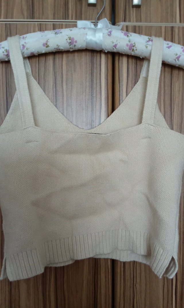 zara bejV Yaka Örme Kadın Atlet - Görsel 3