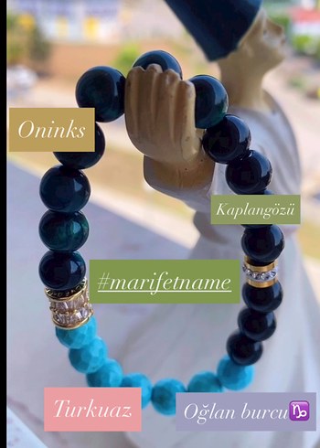 Bohem Tarz Turkuaz Boncuklu Kadın Bileklik - Görsel 2