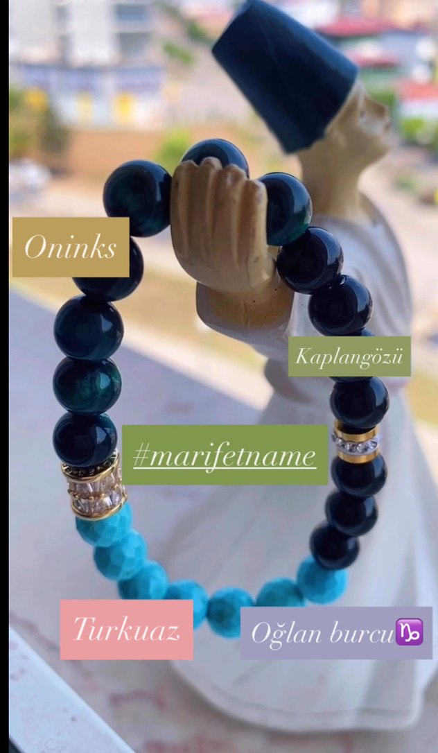 Bohem Tarz Turkuaz Boncuklu Kadın Bileklik - Görsel 2