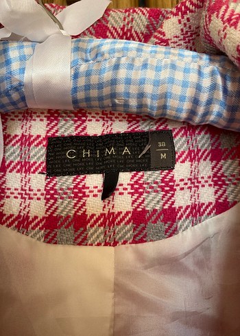 Pembe Ekose Düğmeli Kadın Blazer Ceket - Görsel 7