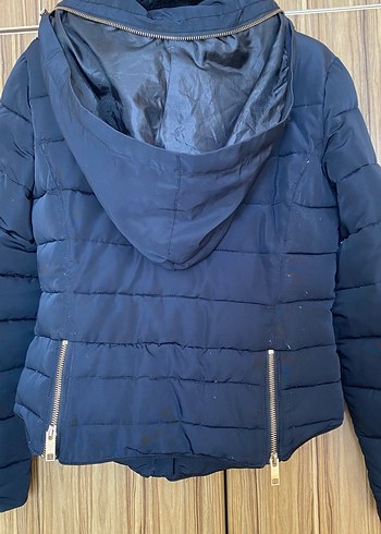 Siyah Fermuarlı Kadın Kışlık Mont - Görsel 3