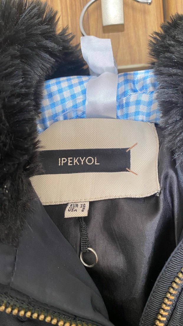 Siyah Fermuarlı Kadın Kışlık Mont - Görsel 5