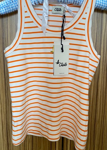 Turuncu Çizgili Kız Atlet - Görsel 2