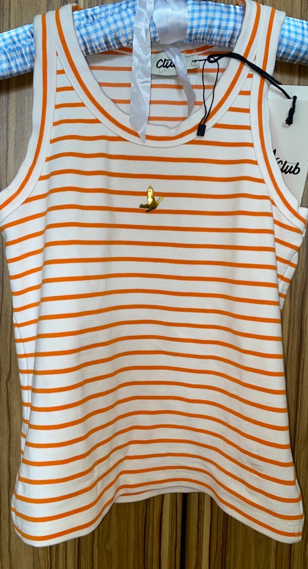 Turuncu Çizgili Kız Atlet - Görsel 5