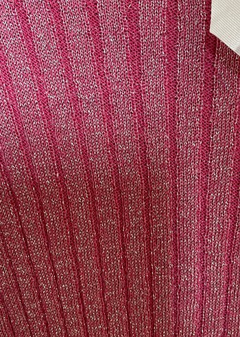 Pembe Triko Kadın Kazak, Uzun Kollu, Kayık Yaka - Görsel 5