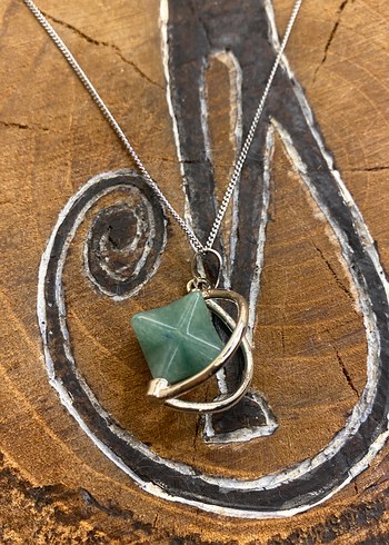 Uzun Zincirli Turkuaz Bohem Avrnterun kolye - Görsel 2