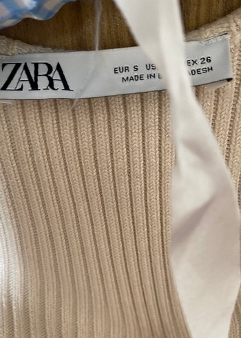 Bej Askılı Kısa Örgü Kazak - Görsel 6