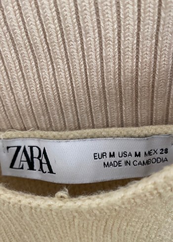 Bej Askılı Kısa Örgü Kazak - Görsel 5