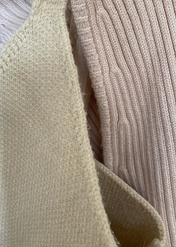 Bej Askılı Kısa Örgü Kazak - Görsel 7