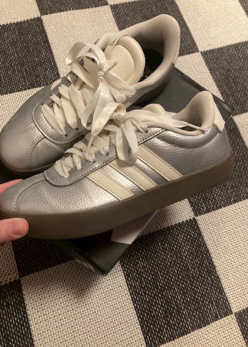 Adidas VL Court 3.0 Gümüş Renk Spor Ayakkabı - Görsel 2