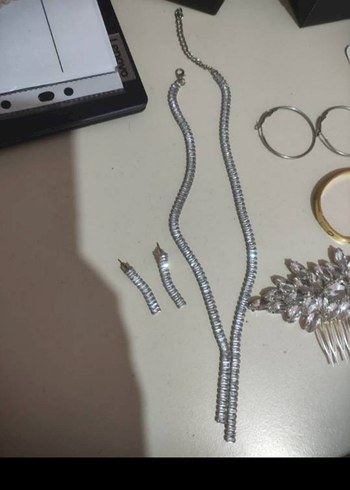 Altın Renkli Parlak Kız Aksesuar Seti - Görsel 2