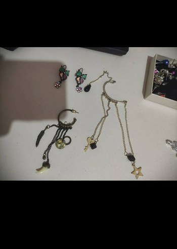 Altın Renkli Parlak Kız Aksesuar Seti - Görsel 3