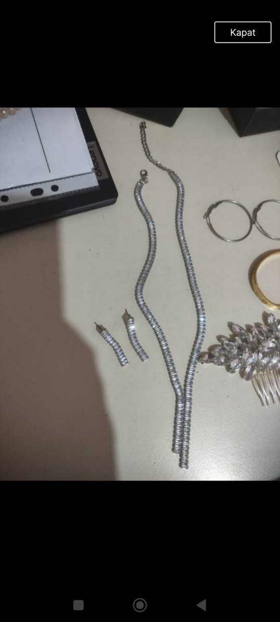 Altın Renkli Parlak Kız Aksesuar Seti - Görsel 2