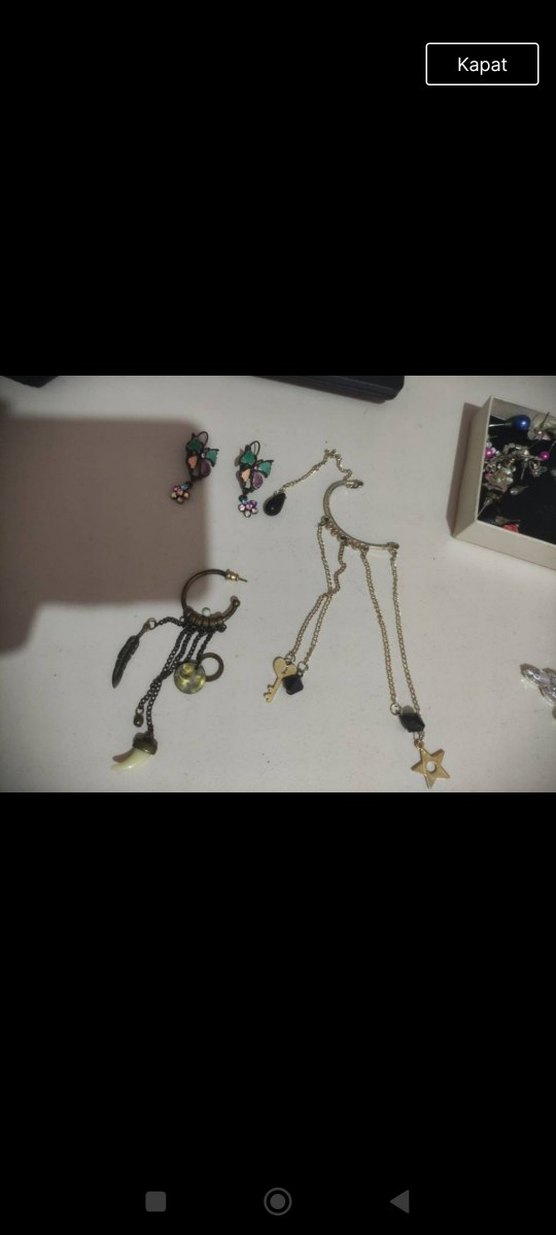 Altın Renkli Parlak Kız Aksesuar Seti - Görsel 3