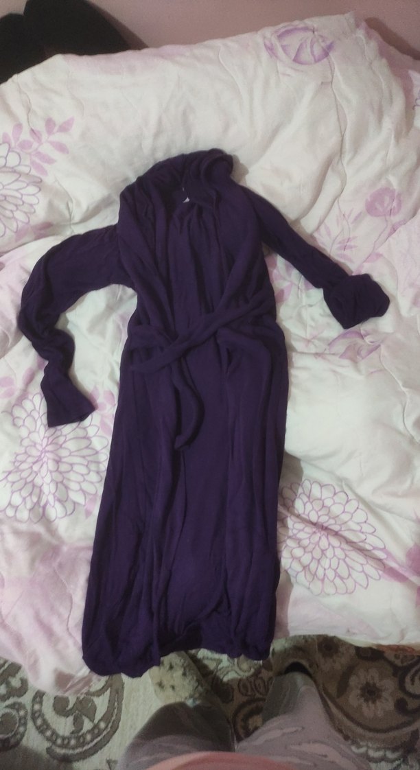 Uzun Mor Bohem Kadın hırka - Görsel 2