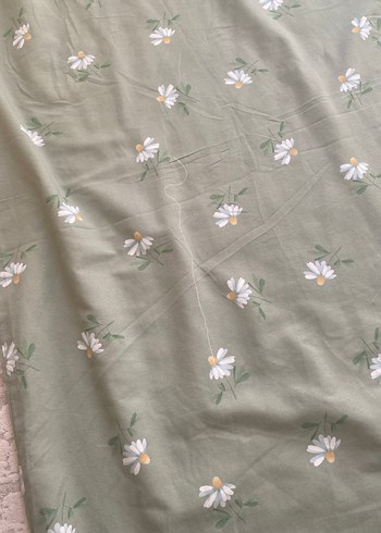 Nakışlı Pastel Yeşil Nevresim - Görsel 6