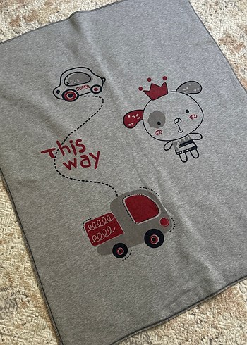 Gri Baskılı Çocuk Battaniyesi - Görsel 2