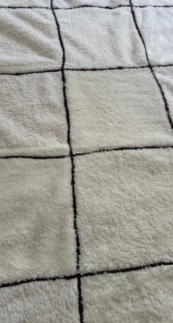 Beyaz Kareli Modern bebek battanıyesı - Görsel 2