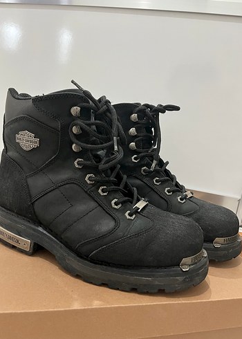 Siyah Erkek Biker Botları - Tokalı