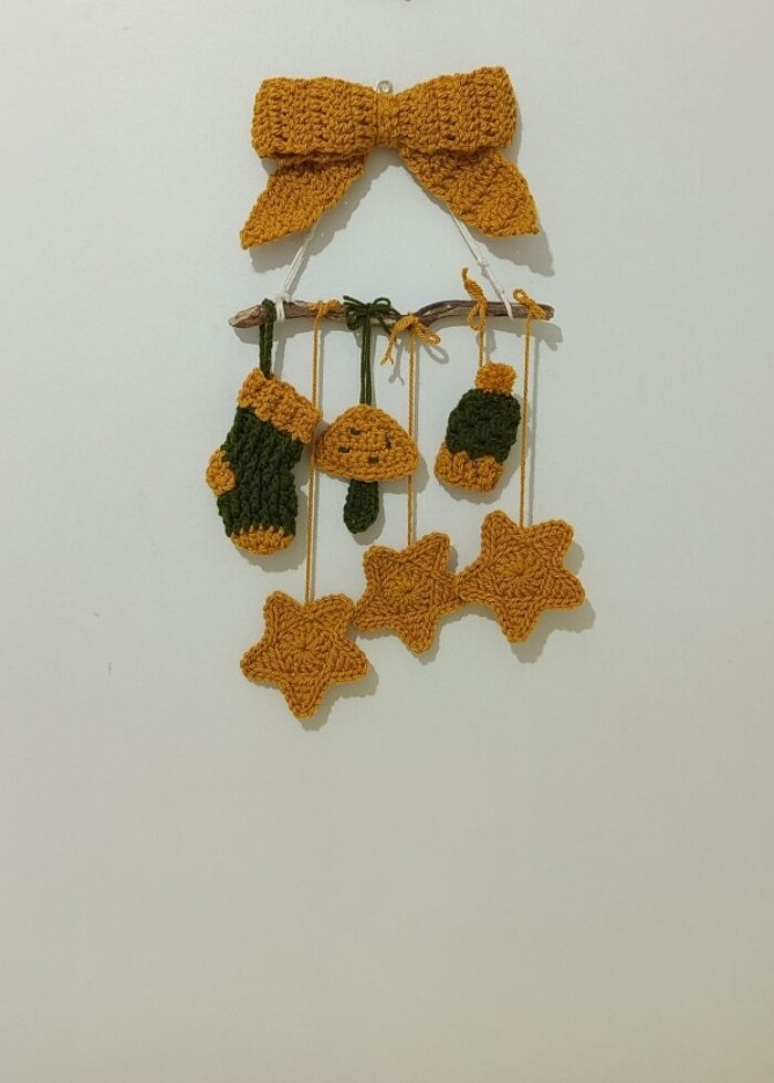 Duvar süsü el emeği örgü  - Görsel 3