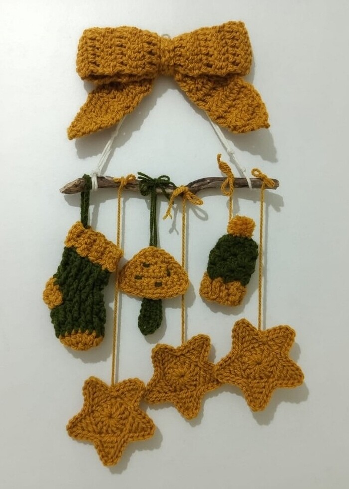 Duvar süsü el emeği örgü  - Görsel 5