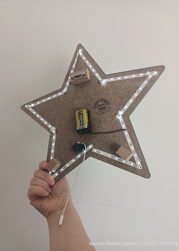 Gri Yıldız Ahşap aydinlatma - Görsel 4