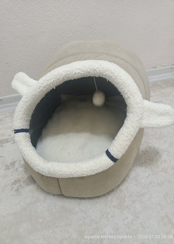 Kedi İçin Yumuşak Krem Kedi Evi - Görsel 6