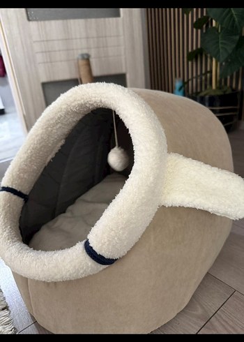 Kedi İçin Yumuşak Krem Kedi Evi - Görsel 2